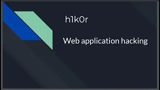 webapplication hacking | recon | bug hunting | hacker | h1k0r