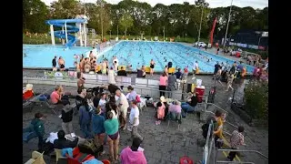 Zwemvierdaagse Leiden 2024 eerste avond.  www.leidseglibber.nl
