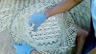 Bamboo basket making beautiful by craftmen