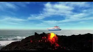 Lava _ Sea Free video footage