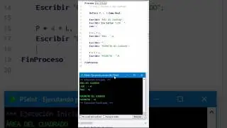 ✅ PSeInt : Hacer un algoritmo para calcular el área y perímetro de un cuadrado en pseint.