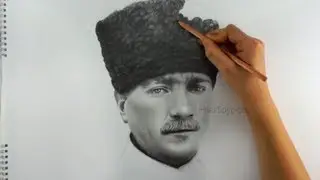 Karakalem Mustafa Kemal Atatürk Çizimi