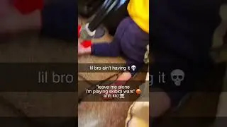 Lil bro is not having it ☠️