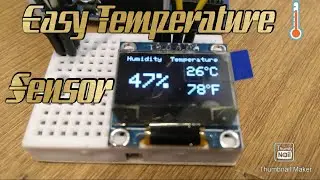 How to build temperature sensor using Arduino , DHT11 and OLED display
