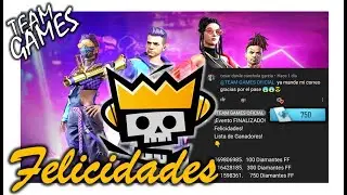 Ganadores de SORTEO T.R.A.P FREE FIRE | Suscribete para participar | TEAM GAMES OFICIAL | 🔥