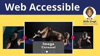 HTML Image Slider | Make Carousel Web Accessible with Start and Stop Buttons.