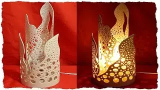 Aprenda fazer uma luminária de pvc abstrata