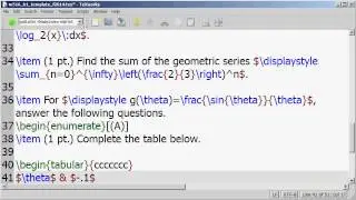 Tables and Limits in LaTeX - MTH 516 H1 #5
