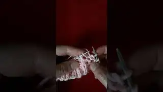 Резинка 1×1 из снятых коротких петель.