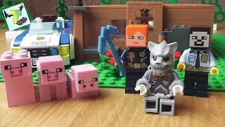 THE WOLF VS THE THREE LITTLE PIGS I I MINECRAFT STEVE AND ALEX RUSH TO HELP I LEGO TALE