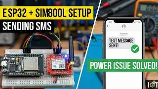 How To Setup SIM800L gsm Module with ESP32 | Sending SMS | Solved SIM800L Power Issue