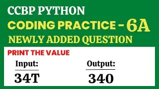 Print the Value | Coding Practice - 6A | Python | CCBP 4.0