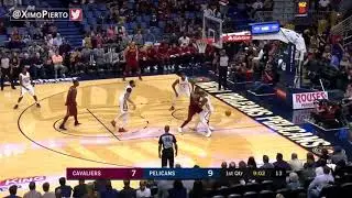 LeBron James Throws Down the Hammer Cavs vs Pelicans 10-28-17