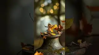AI Art Prompts Tutorial Miniature Figure From Leaves #aiart #aiartprompts #aiarttutorial #fluxai