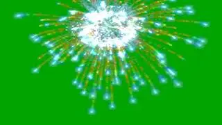 Fireworks colour green screen sound effect video