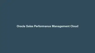 Oracle Sales Performance Management Cloud