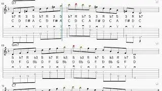 Charlie Parker - billie's bounce (Chord Tone Map) (악보/TAB) (행신동 실용음악학원 소만마을 기타교습소)