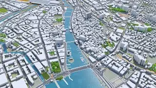 Zurich city Switzerland 3d model 30km