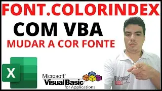 Como Criar uma cor de fonte padrão com VBA, Font Color Index com VBA, color index vba