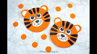Lavoretto: Tigre con Piatto di Carta | Tutorial 🐯