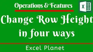 How to Change Row Height in Excel in four ways |  fundamentals of Excel |  tips and tricks | basics