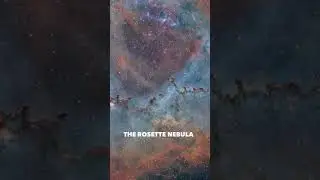 The Rosette Nebula in Narrowband #astronomy #space #youtubeshorts #esa #shorts