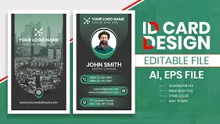 How To Make Office Id Card Design | In Adobe Illustrator | আইডি কার্ড ডিজাইন বাংলা । ২০২৫