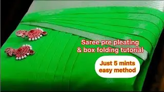 Saree pre pleating and folding tutorial! Just 5mints /easy method ✌️#sareeprepleating #sareefolding