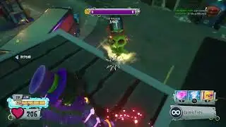 Pea Get's hit in the Face by a Purple Ball While Flying