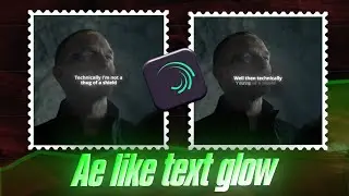Ae like Text glow +Transform in alight motion | with preset + tutorial.