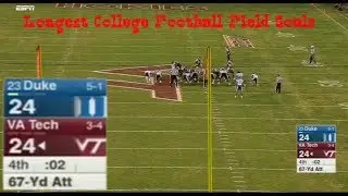 Longest College Football Field Goals