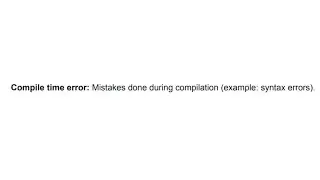 6 Compile time error
