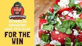 Game-Changing Watermelon Strawberry Feta Salad Recipe #salad #fruitsalad #viralvideo