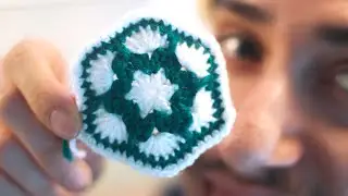 Piastrella "African Flower" Esagonale | @World Of Amigurumi