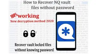 How to recover NQvault files without password Latest method 2020