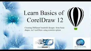 Creating Different designs from basic shapes  in CorelDraw using rotation option ny HI TECH GLOBE