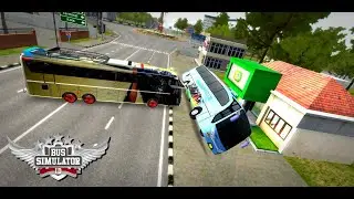 Bus Simulator Indonesia | Complete Cockpit Day Drive | Drive in Dangerous Ghats | Heavy Rain.