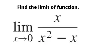 Calculus I: Limit