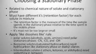 Stationary Phases in Gas Chromatography