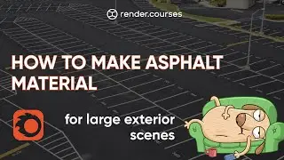 How to Make Asphalt Material for Large Exterior Scenes | Corona render + 3ds Max