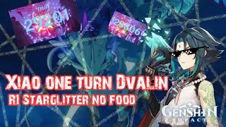 C0 Xiao R1 Starglitter one turn kill Dvalin - no food [Genshin Impact]