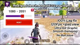Ipad View in Android + 120 Fps Pubg Mobile 3.2 | SP GURU TY