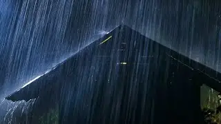 Beat Stress Within 5 Minutes to Deep Sleep with Sound Rain & Thunder Sounds on a Tin Roof at Night