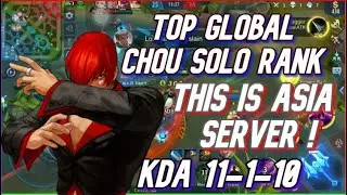 TOP GLOBAL CHOU SOLO RANK GAMEPLAY 🔥🔥 NO FAKE VPN 🔥SHOUT OUT 🔥🔥| CHOU GAMEPLAY | Chezz | MLBB