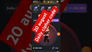 Hamster Kombat Daily Cipher Code 20 August 2024 || Hamster Daily Cipher || Daily Cipher 20 August