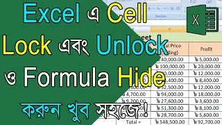 Lock Cells and Protect Worksheet by Cell Formatting in Excel, Excel Bangla Tutorial