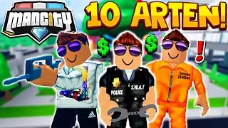 10 ARTEN von MAD CITY SPIELERN! - MAD CITY ROBLOX