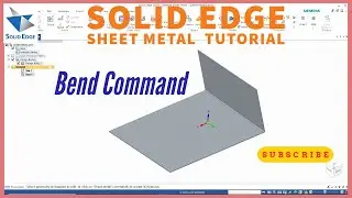 66. solid edge sheet metal tutorial | bend command | sheet metal bend command
