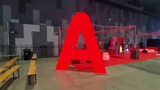 Большие световые буквы для оформления стенда Альфа-Банка