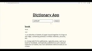 📚 Just launched a Dictionary App using vanilla JavaScript!